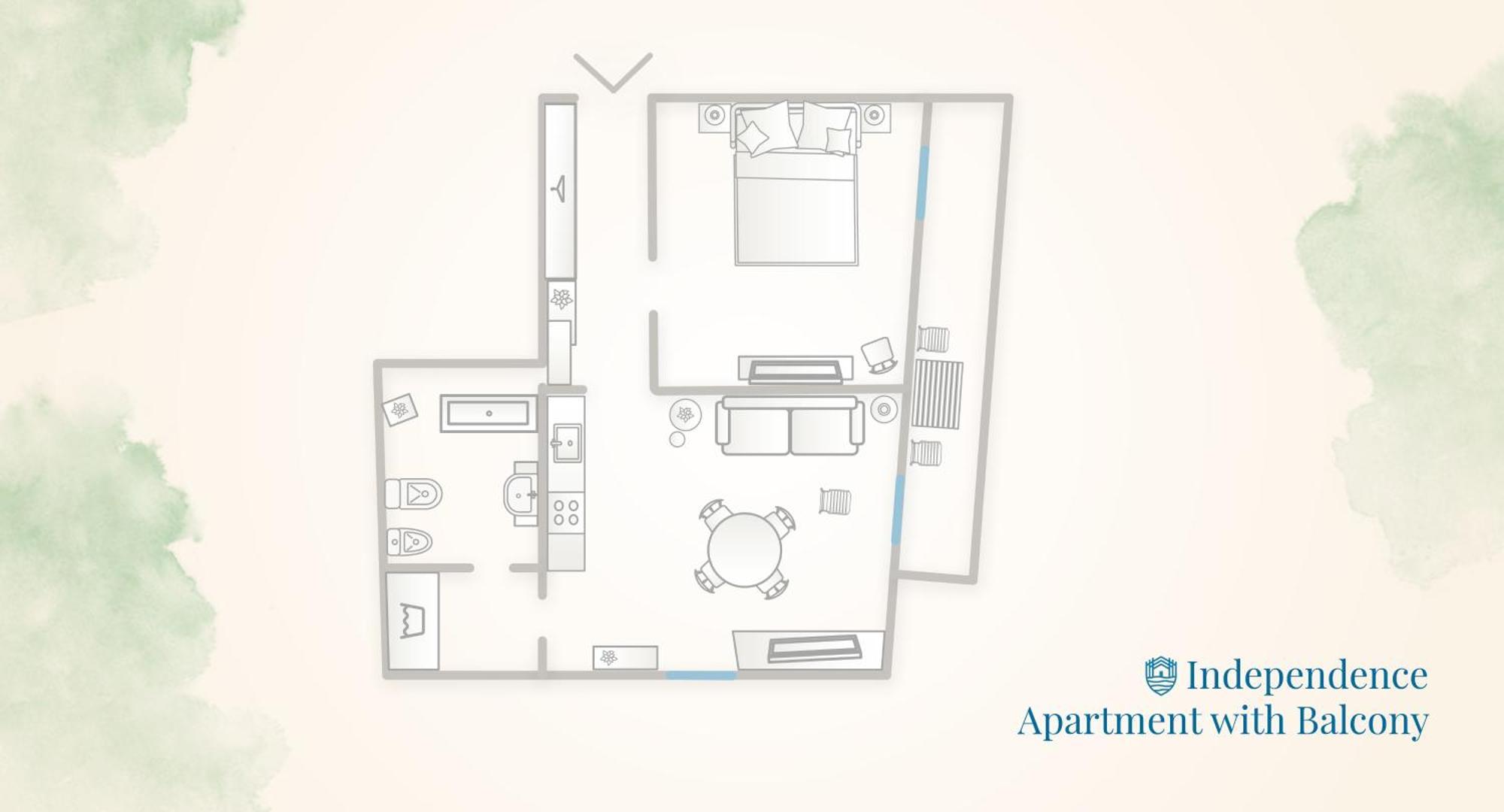 Independence Apartment With Balcony By Rent All Como Exteriör bild
